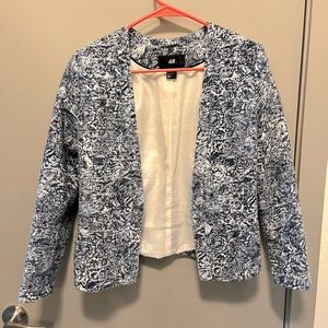 H&M blue and white blazer, size 6